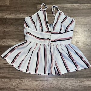 Cute striped peplum top